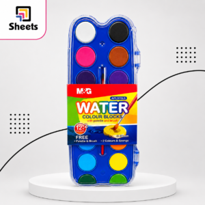 ألوان مائية M&G طويلة | M&G Water Colour Blocks – 12+2 Colours