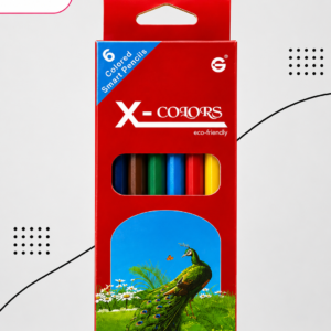 ألوان خشبية X-Colors قصيرة | Coloured Pencils – 6 Colours