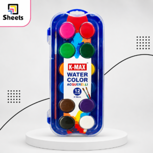 ألوان مائية K-MAX | Water Colour Paint – 12 Colours