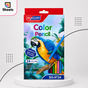 ألوان خشبية Skyglory Triangular كبيرة | Coloured Pencils – 24 Colours