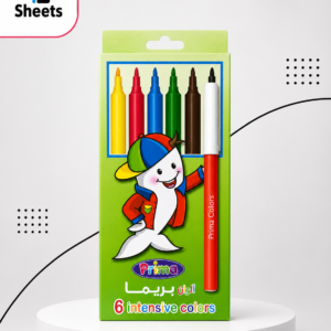 فلوماستر Prima | Prima Intensive Colours Markers – 6 Colours