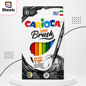 فلوماستر بسن فرشاة Carioca Super Brush | Carioca Super Brush Tip Markers – 10 Colours