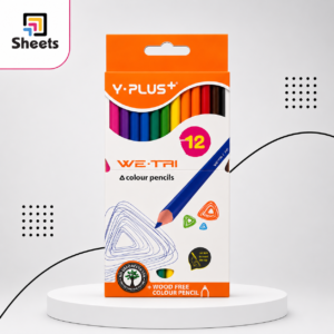 ألوان خشبية مثلثة| Y-PLUS WE-TRI Triangular Colour Pencils – 12 Colours
