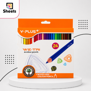 Y-PLUS WE-TRI Triangular Colour Pencils – 24 Colours | ألوان خشبية مثلثة كبيرة – 24 لون