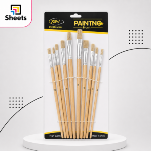 Long Handle Artist Brush Set – 12 Brushes | طقم فرش رسم طويلة  – 12 قطعة