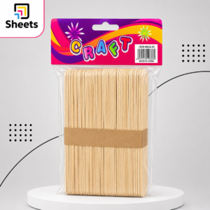 خافض لسان خشبي سادة كبير | Large Wooden Tongue Depressor Craft Sticks
