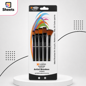 Artist Brush Set – 6 Brushes | طقم فرش رسم (مقبض أسود) – 6 قطع