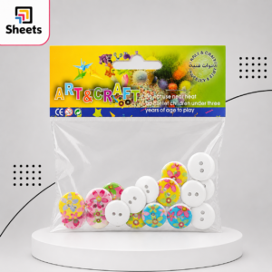 Art & Craft Decorative Buttons | أزرار كرافت مزخرفة ملونة