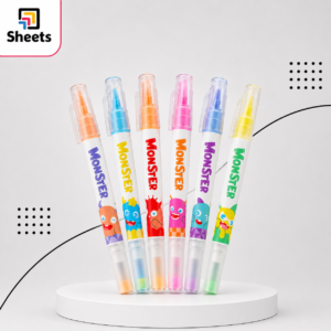 Monster Fluorescent Highlighters – 6 Colours | أقلام هايلايتر6 ألوان
