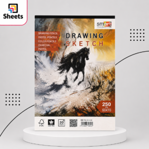 Smart Sketch Pad – 250gsm (50×70 cm, 20 Sheets) | اسكتش رسم كبير (250 جم – 20 ورقة)