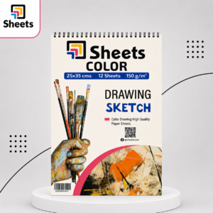 Coloured Sketch Pad 25×35 cm – 150gsm (12 Sheets) | اسكتش ألوان (150 جم – 12 ورقة)