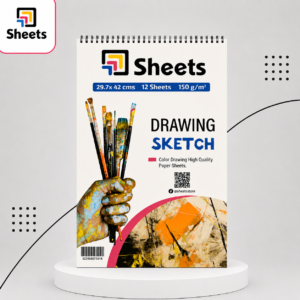 Sheets Coloured Sketch Pad – A3 (150gsm, 12 Sheets) | اسكتش ألوان A3 (150 جم – 12 ورقة)