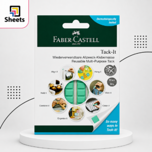 Faber-Castell Tack-It Reusable Adhesive Putty – Large Pack | لاصق تثبيت قابل لإعادة الاستخدام  – كبير (90 قطعة – 50 جم)