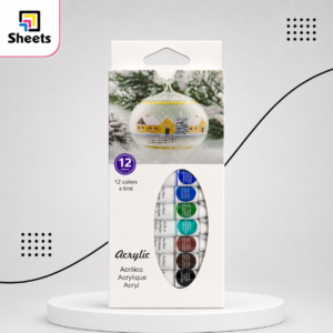 Acrylic Colours – 12 Colours (6 ml) | ألوان أكريليك – 12 لون 
