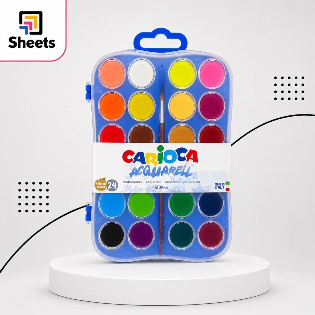 Carioca Acquarell Watercolours – 24 Colors