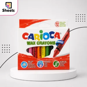 Carioca Maxi Jumbo Wax Crayons – 12 Colors