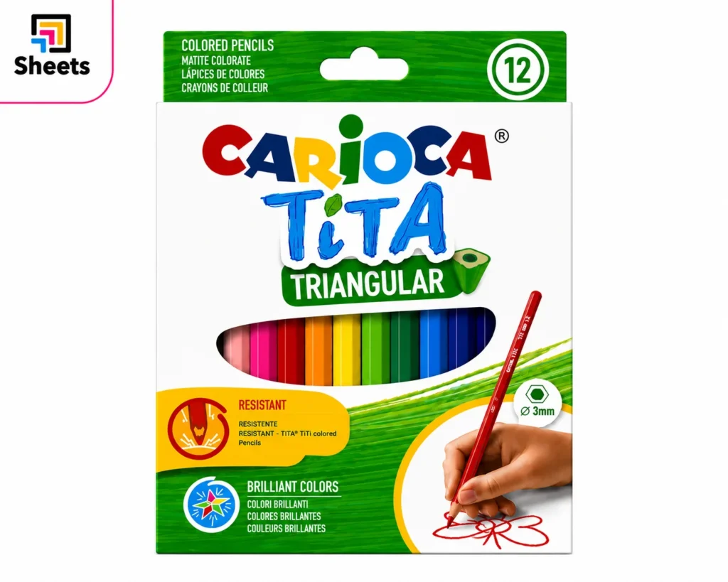 Carioca Tita Coloured Pencils – 12 Colors