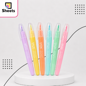 قلم تحديد فيسفوري باستيل – 6 ألوان | Pastel Highlighter Pen