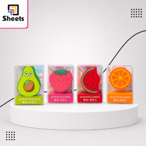 Fruit Eraser & Sharpener | براية واستيكة فواكه – أشكال متعددة