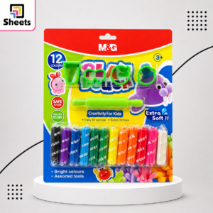 M&G Clay 12 Colours with Tools | صلصال 12 لون بالنشابة والأشكال