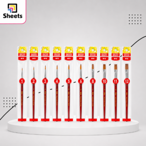 M&G Watercolour Brush Set – 12 Sizes | مجموعة فرش ألوان مائية 