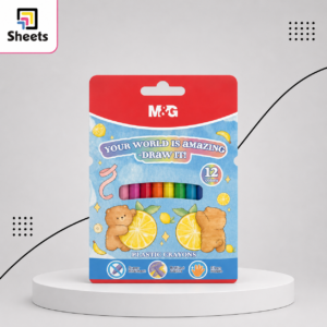 M&G Plastic Crayons Set – 12 Colours | طقم ألوان شمع– 12 لون