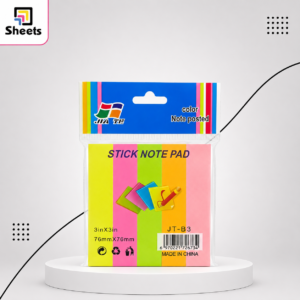 Colour Sticky Note Pad – 4 Neon Colours | ستيكي نوت 4 ألوان فلورسنت