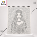 Mandalas Colouring Book – Beautiful Women Designs (20 Pages) - Image 2