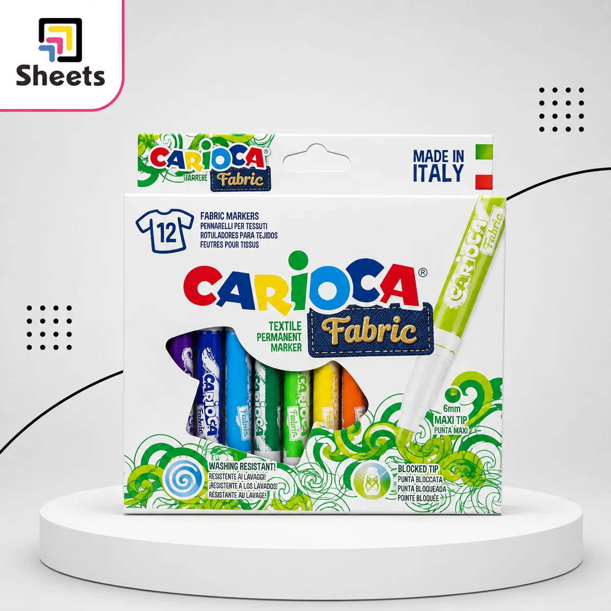 ChatGPT-Image-Jun-21-2026-02_41_06-PM Carioca Fabric Markers Maxi Tip – 12 Colours - Image 1