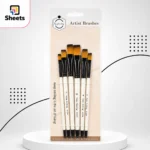 Artist Flat Brush Set – 6 Brushes