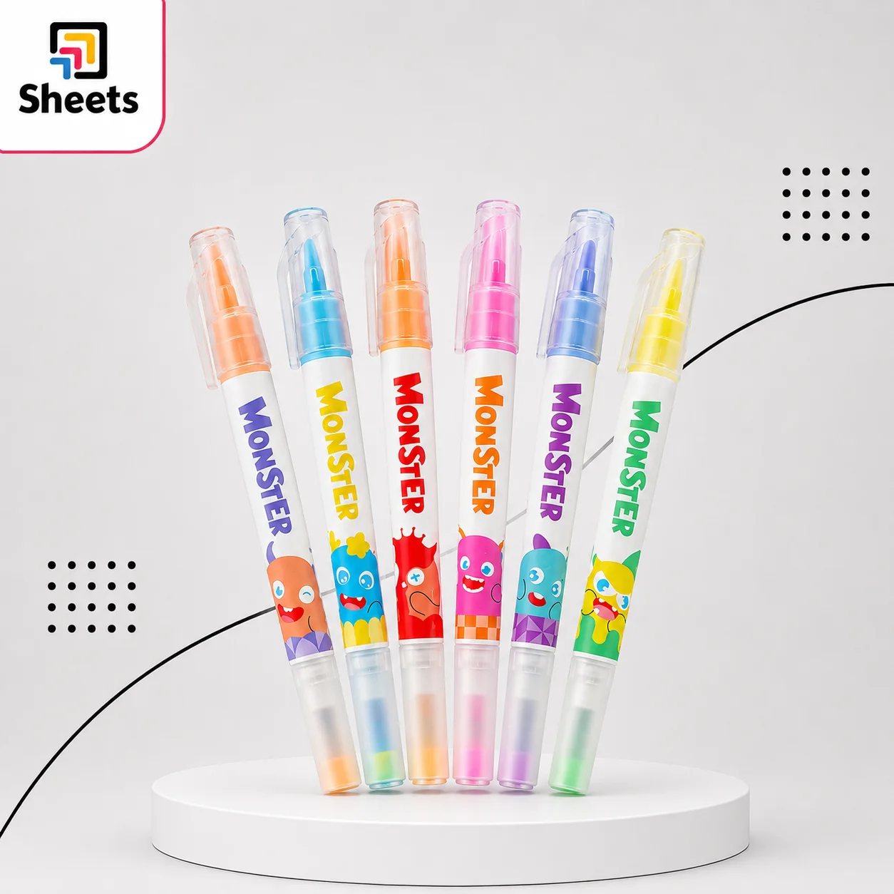 ChatGPT-Image-Jun-24-2026-01_35_22-PM Monster Fluorescent Highlighters – 6 Colours - Image 1