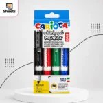 Carioca Whiteboard Markers – 4 Colours (Medium Tip 4.5mm)