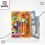 Dinosaur Magnetic Orange Pencil Case with Sharpener