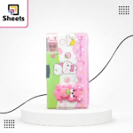 Wide Magnetic Pencil Case – Strawberry Bunny | مقلمة مغناطيس عريضة – أرنب الفراولة