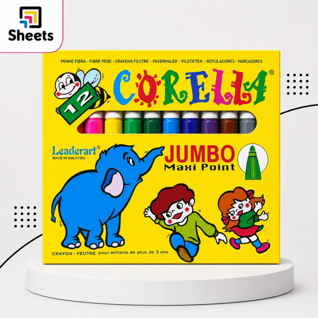 Corella Jumbo Maxi Point Markers – 12 Colours