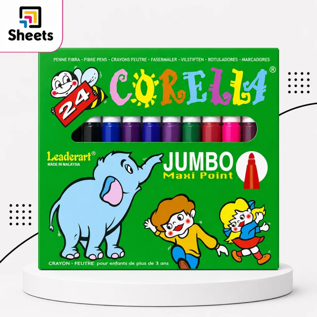 Corella Jumbo Maxi Point Markers – 24 Colours