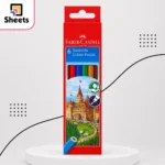 Faber-Castell Coloured Pencils – 6 Colors (Long)