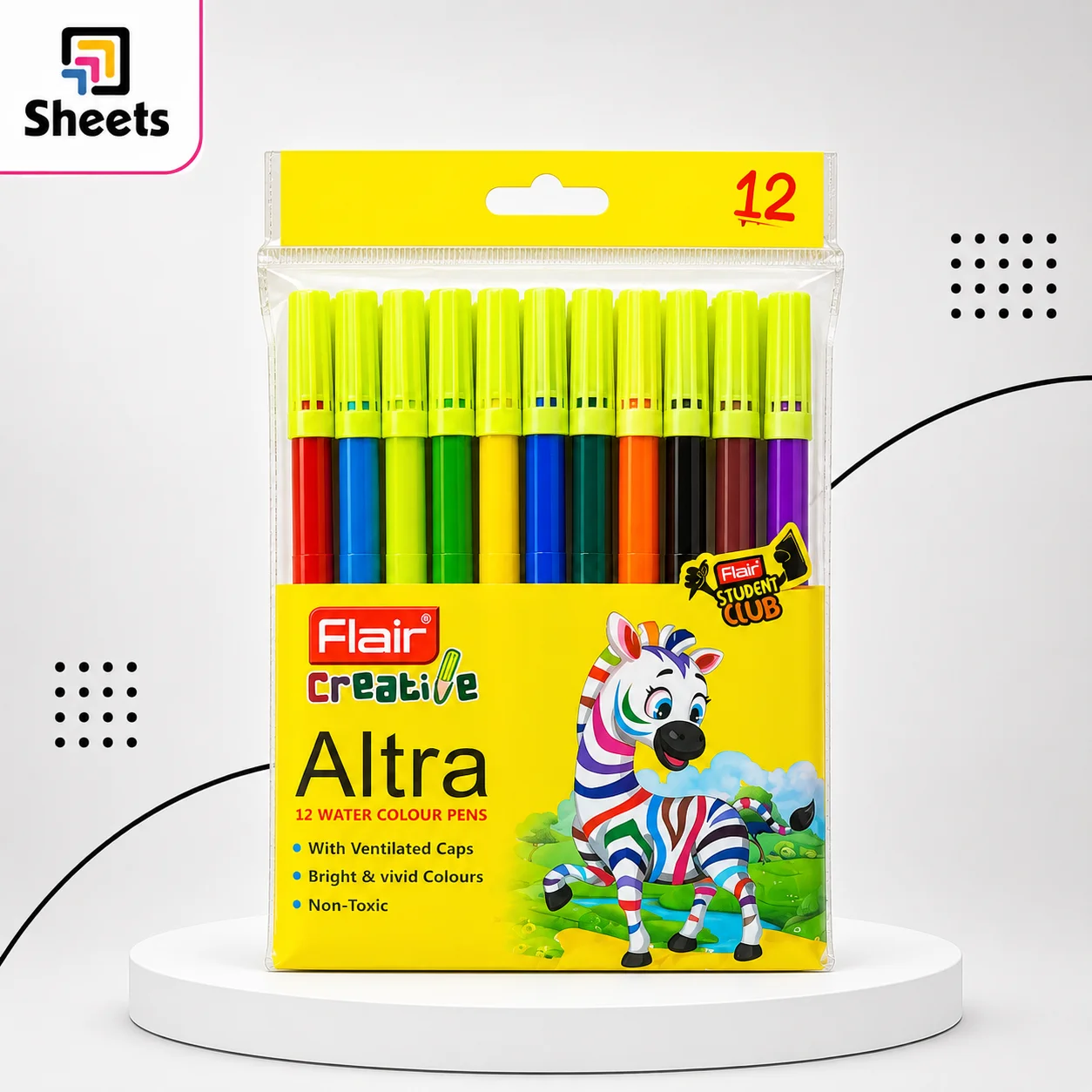 Flair Altra Water Colour Pens – 12 Colours Flair Altra Water Colour Pens – 12 Colours