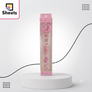 Transparent Ruler with Sharpener | مسطرة شفافة مع براية