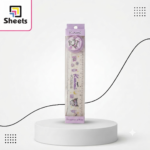 Transparent Ruler with Sharpener – Purple | مسطرة شفافة مع براية – موف