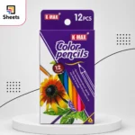 K-Max Triangular Coloured Pencils – 12 Colors (Long)