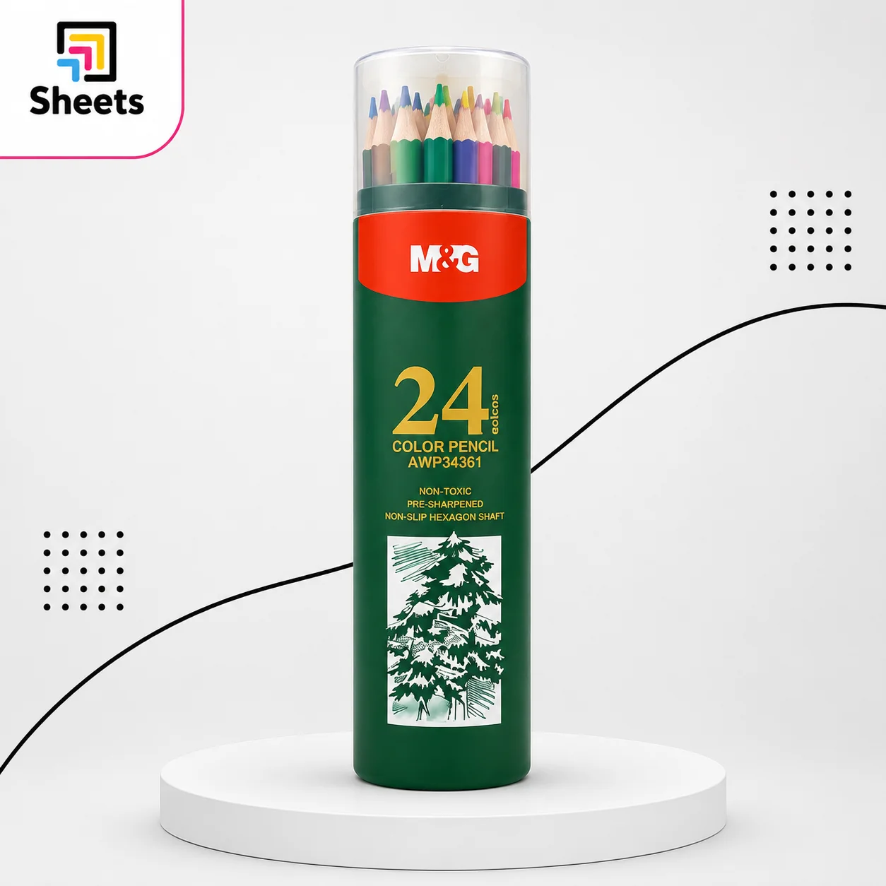 M&G Coloured Pencils – 24 Colors M&G Coloured Pencils – 24 Colors