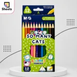 M&G So Many Cats Triangular Coloured Pencils – 12 Colors