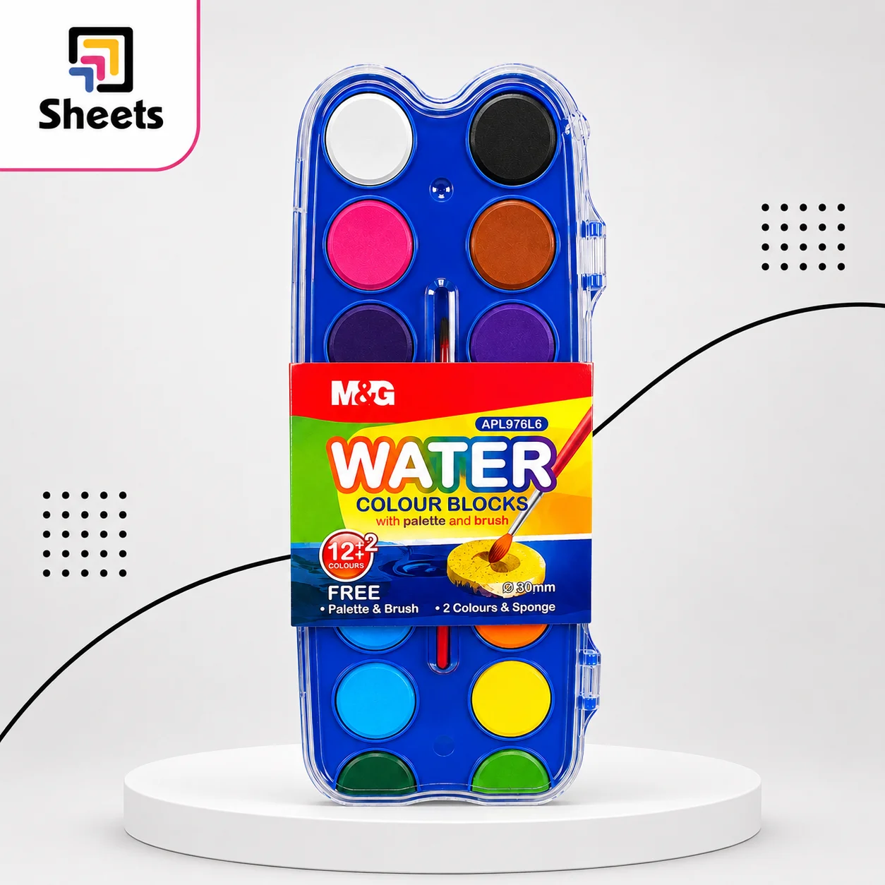 M&G Water Colour Blocks – 12+2 Colors M&G Water Colour Blocks – 12+2 Colors