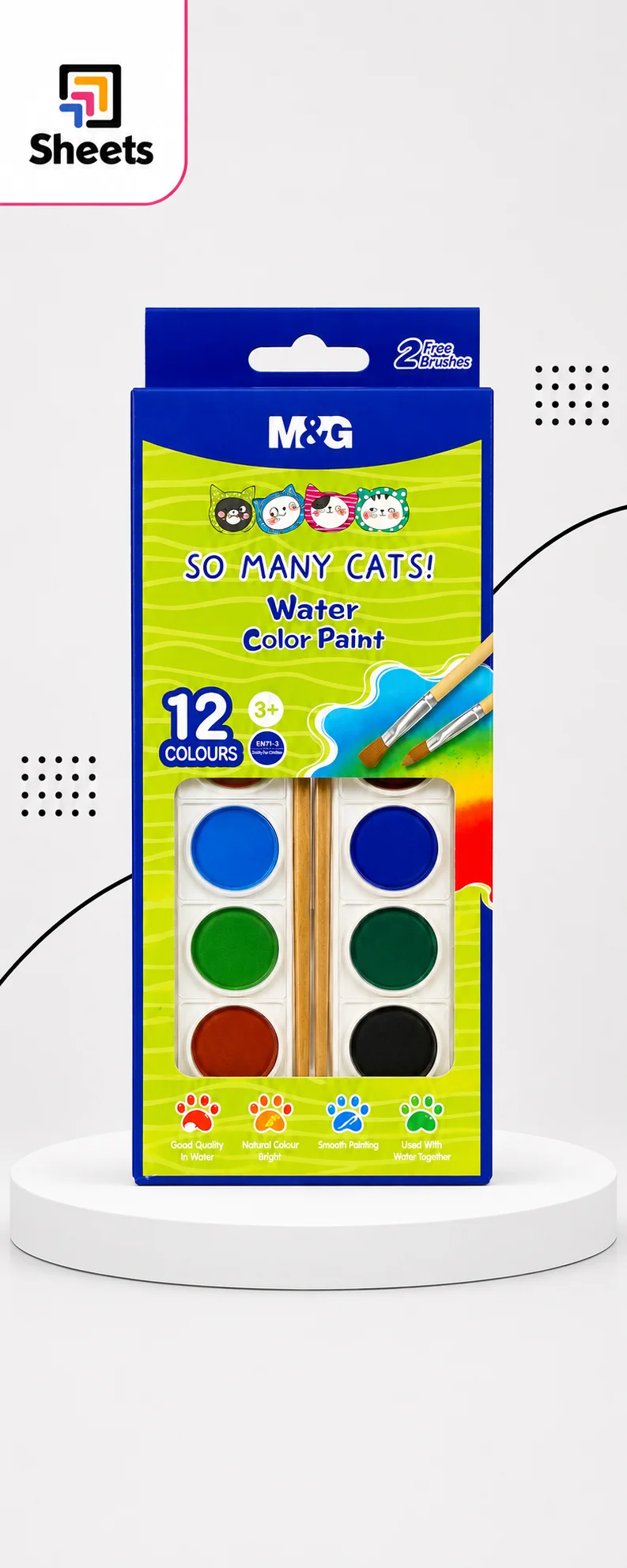 M&G Water Colour Paint Set – 12+3 Colors M&G Water Colour Paint Set – 12+3 Colors