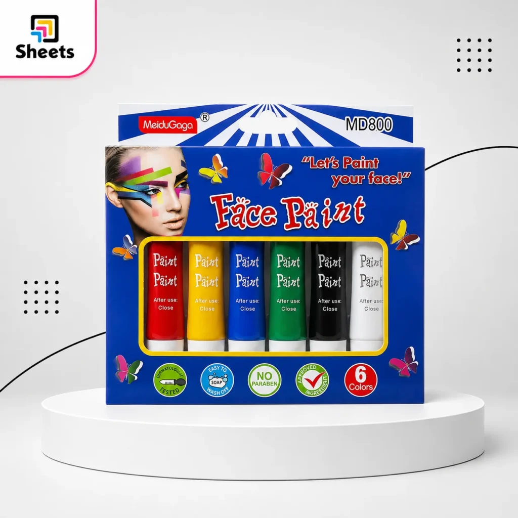 MeiduGaga Face Paint Sticks – 6 Colours