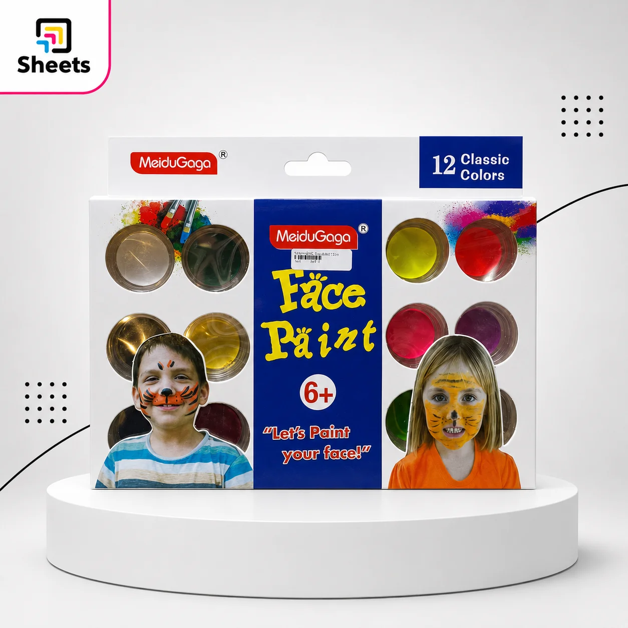 MeiduGaga Face Paint – 12 Colours (Large Size) MeiduGaga Face Paint – 12 Colours (Large Size)