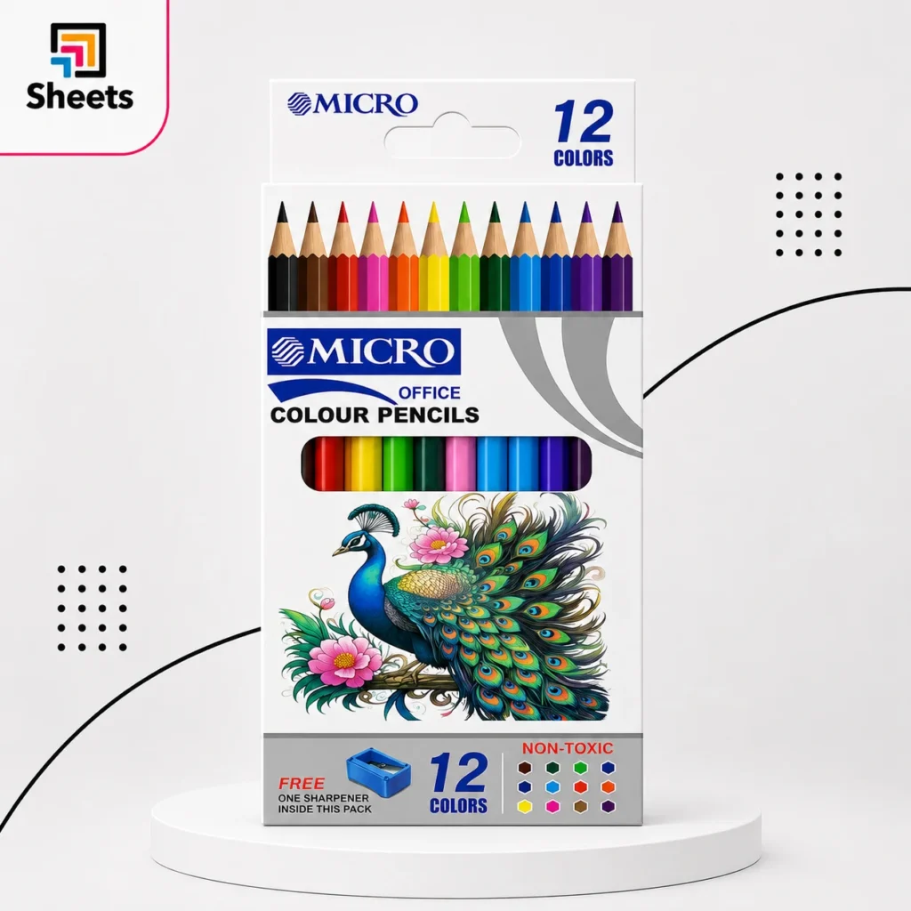 Micro Coloured Pencils – 12 Colors