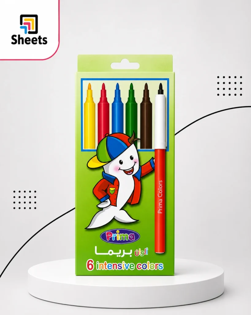 Prima Intensive Colours Markers – 6 Colours