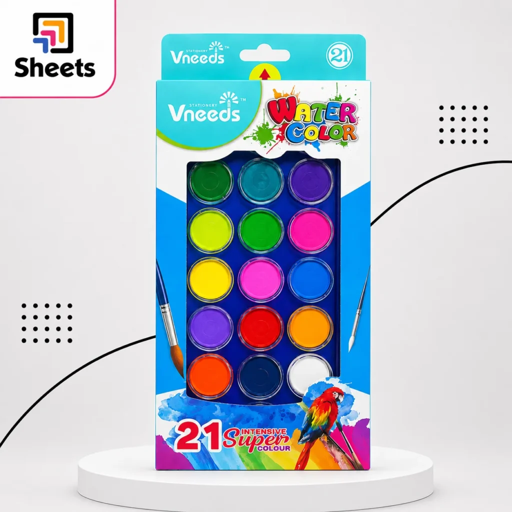 Vneeds Water Colour Paint Set – 21 Colors